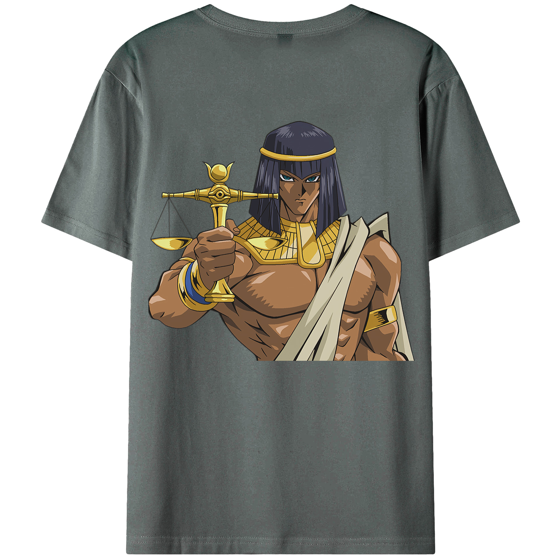 （画像用） 遊☆戯☆王 Yu-Gi-Oh! 綿100％ メンズ半袖Tシャツ（バックプリント） 通気性